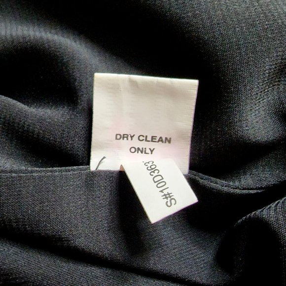 Kay Unger Black Ruffled Neckline Cocktail Dress Sleeveless Classic Lined - Picture 6 of 6